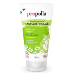 Masque visage bio Propolia 75ml à la propolis et miel, tube vert anis sur fond blanc