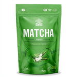 Poudre matcha bio Iswari 70g sachet vert certifié vegan sur fond blanc