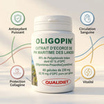 MAX OPC 50 extrait écorce pin maritime 60 gélules avec icônes antioxydant circulation sanguine protection collagène vitalité