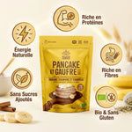 Mélange pancake banane chanvre cannelle Iswari 300g avec bénéfices nutritionnels bio sans gluten