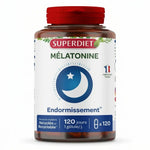 Superdiet Mélatonine 1 mg flacon 120 gélules complément sommeil