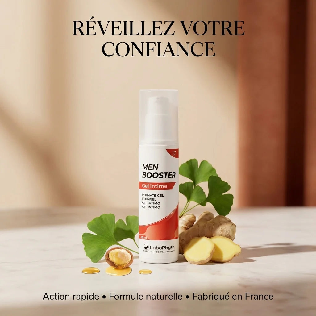 Men Booster Gel d'Érection Labophyto 60ml avec ingrédients naturels et formule française