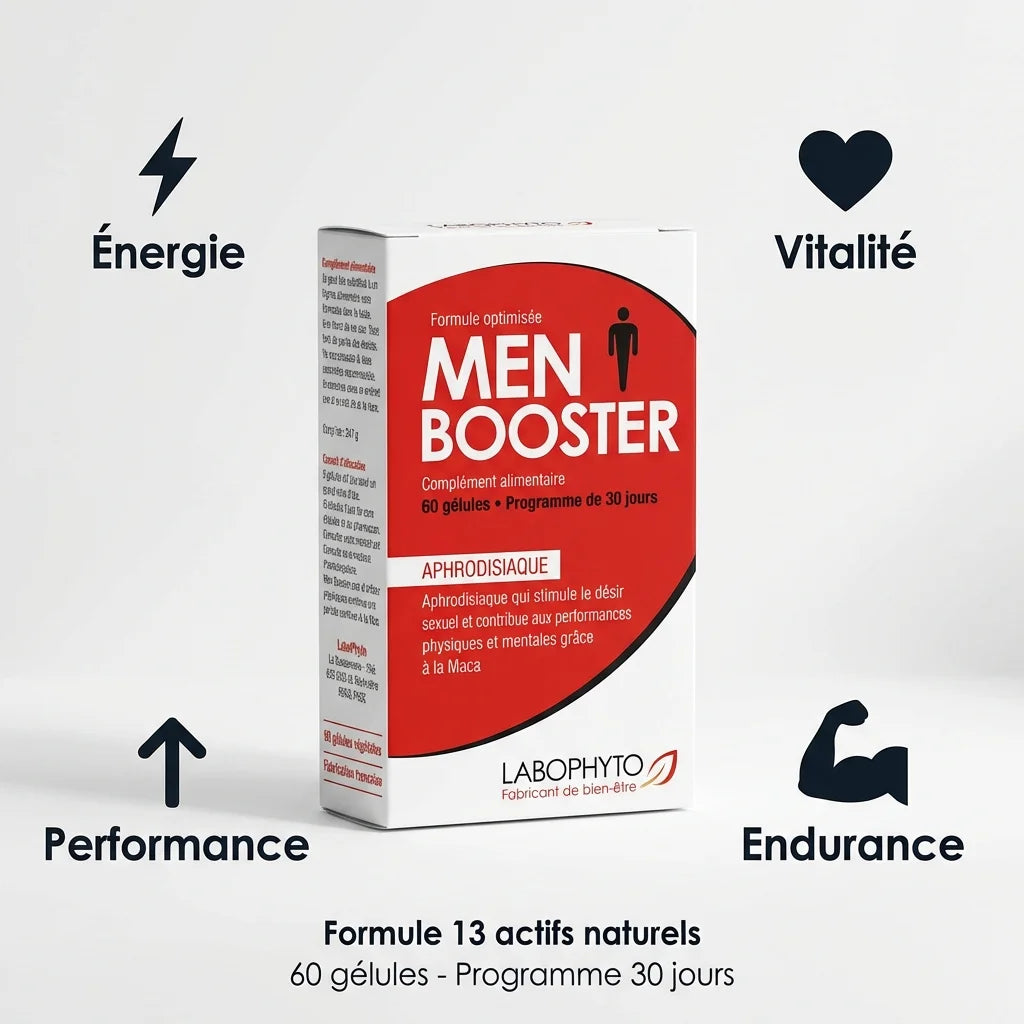 Menbooster Labophyto 60 gélules - stimulant libido avec formule 13 actifs naturels