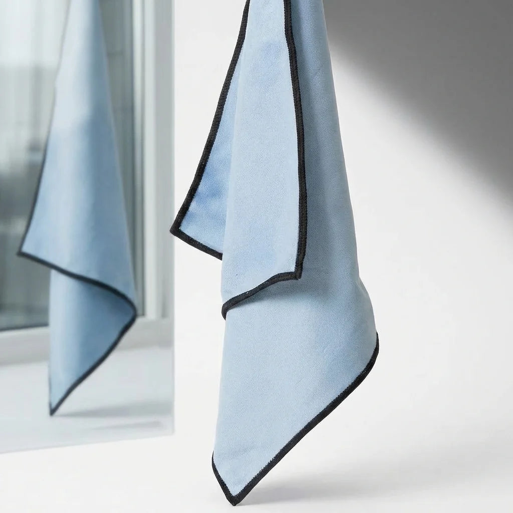 Chiffon microfibre extra-fine Pimpant bleu ciel 40x40cm pour nettoyage sans traces