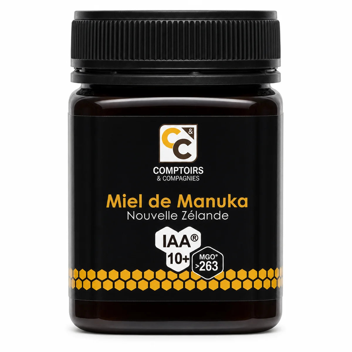 Miel de Manuka IAA 10+ 250g Comptoirs et Compagnies pot verre ambré