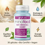 Mincifacil 30 gélules LT Labo avec bénéfices brûle-graisse, drainage et équilibre digestif