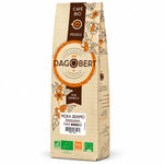 Sachet kraft beige Dagobert Moka Sidamo café bio moulu 500g, 100% arabica sur fond blanc