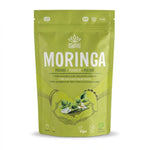 Poudre de Moringa Iswari 125g, sachet vert vif avec badges Bio et Vegan