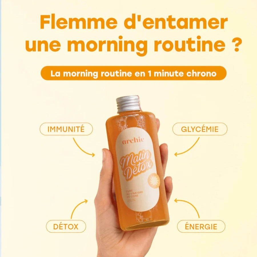 Les bienfaits de la Cure Morning Detox au Vinaigre de Cidre bio Archie