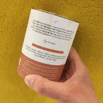 Le dos d'une boite de Morning latte original chaï bio (5 épices et sucre de coco) nüMorning