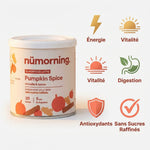 Pumpkin Spice Latte nüMorning 125g avec bénéfices: énergie, vitalité, digestion, antioxydants, sans sucres