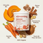 Pumpkin Spice Latte nüMorning 125g avec ingrédients bio : citrouille, carotte, épices et sucre coco