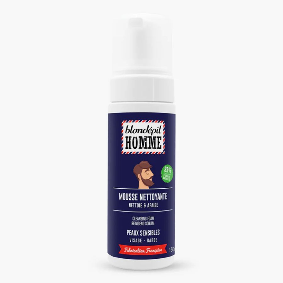Mousse nettoyante peaux sensibles de la marque Blondépil