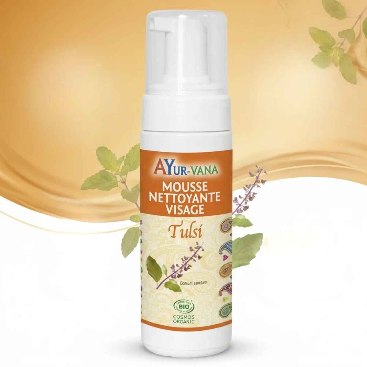 Une Mousse Nettoyante Visage Tulsi de 150 ml d'Ayur-Vana