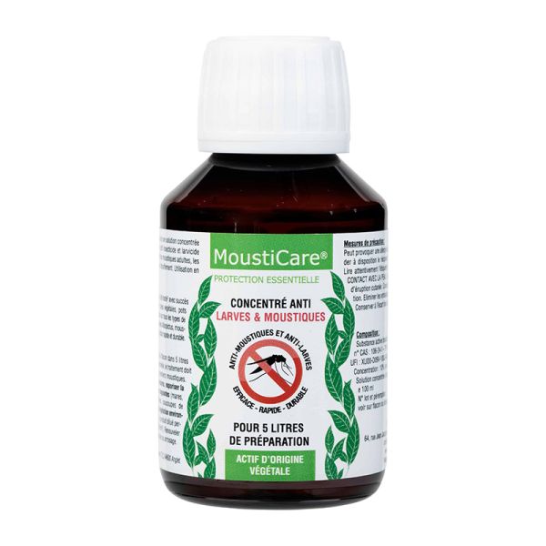 Mousticare concentré anti-larves moustique tigre 100 ml au géraniol