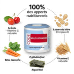 Multi Vitamines 60 gélules Laboratoire Code avec ingrédients naturels acérola, levure de bière et vitamine E
