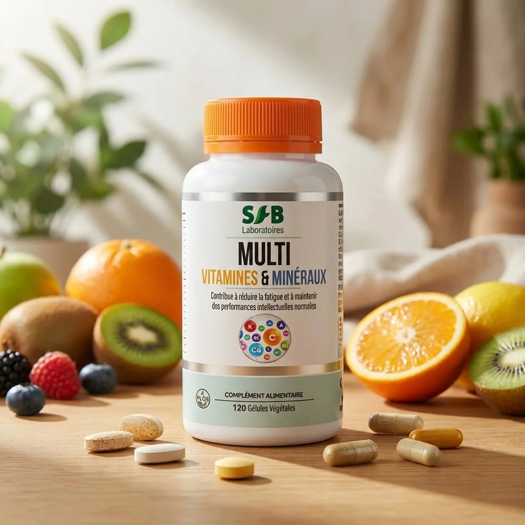 Multivitamines et Minéraux SFB 120 gélules avec fruits et compléments alimentaires