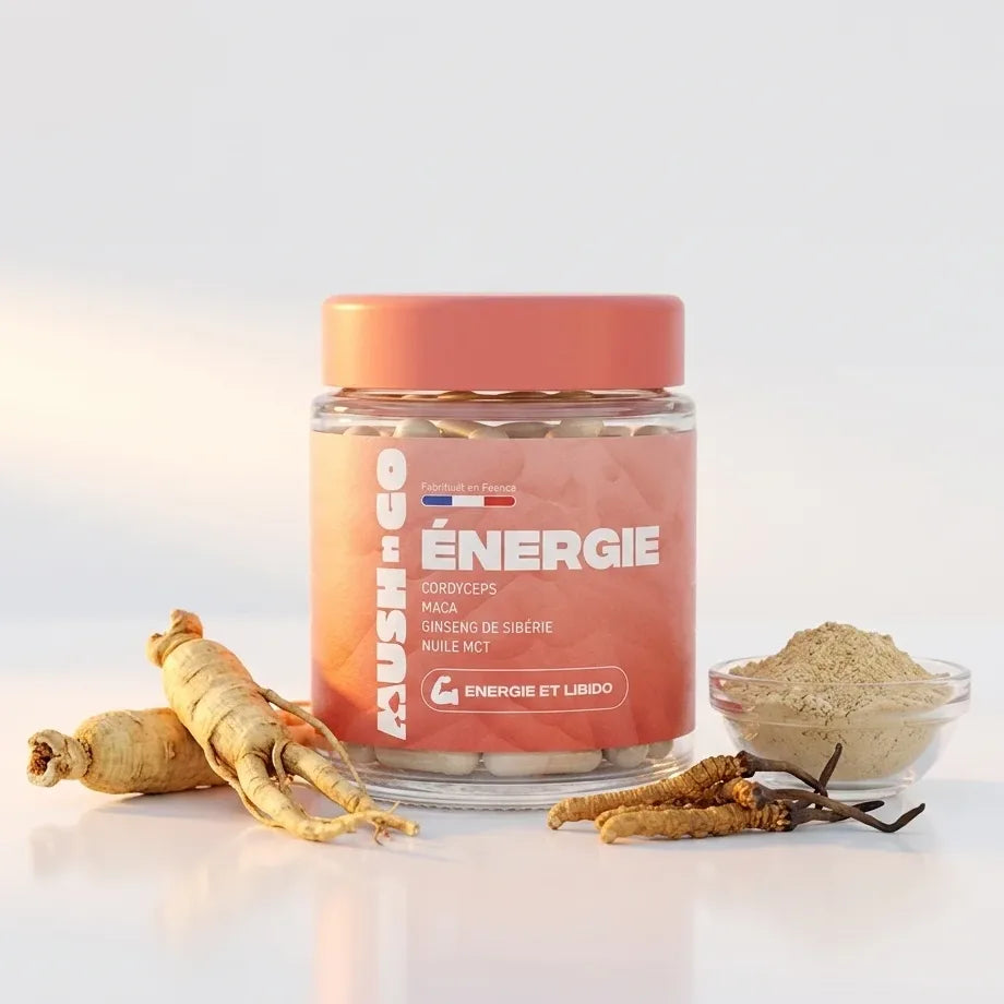 Mush n Go Énergie - Ginseng, Cordyceps et Maca, complément naturel énergisant en gélules