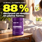 Flacon Sommeil de Mush n Go au réveil : 88 % déclarent se réveiller en pleine forme, selon les retours rapportés par la marque.