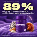 Sommeil de Mush n Go : 89 % déclarent un endormissement dans les 30 minutes après la première prise, selon les retours rapportés par la marque.