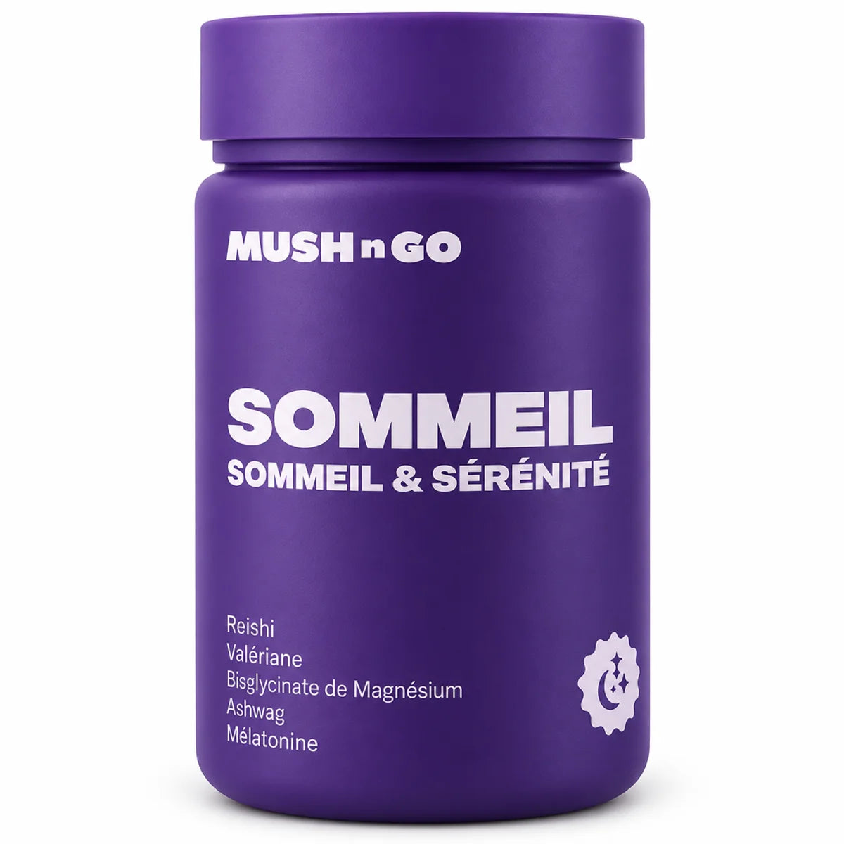 MushnGo Sommeil+ complément alimentaire avec valériane mélatonine reishi 30 gélules