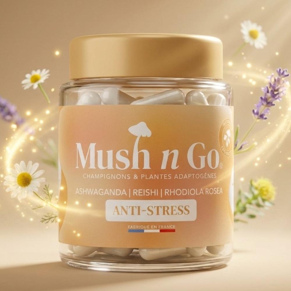Anti-Stress & Humeur Mush n Go - Ashwaganda, Reishi, Rhodiole
