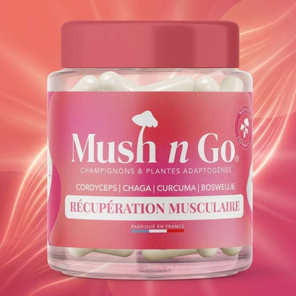 Complément Alimentaire énergie MUSH N GO - Ginseng Sibérie, Cordyceps, Maca - 30 Gélules, Péremption 01/2026
