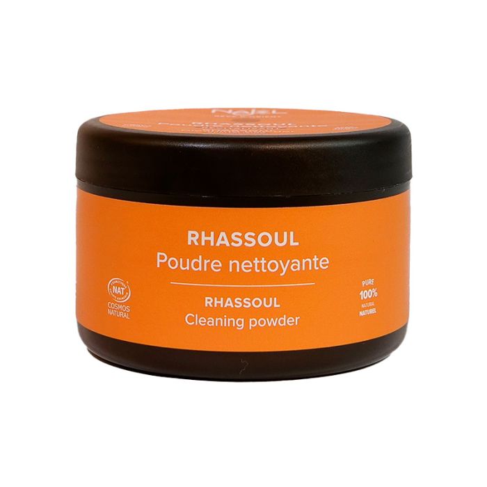 Un pot de Rhassoul en poudre de 150 g de la marque Najel