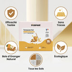 Nettoyant sol Pimpant 15 dosettes avec infographie bénéfices écologiques et efficacité testée