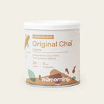une boite de Morning latte original chaï bio (5 épices et sucre de coco) 125 g - nüMorning