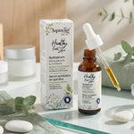 Nutriserum Probiotiques et Spiruline Aquatéal flacon compte-gouttes en verre ambré, soin naturel wellness luxe