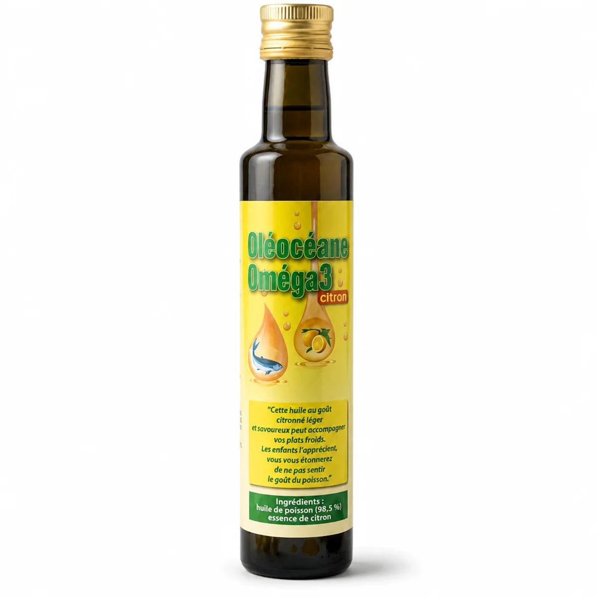 Oléocéane Oméga 3 Citron 250ml bouteille Jade Recherche complément alimentaire