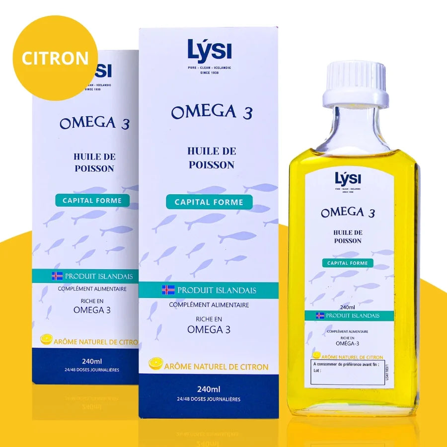 Oméga 3 Capital Forme (240 ml) arôme Citron Lysi