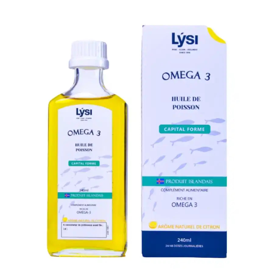 Flacon de 240 ml d'Oméga 3 Capital forme de la marque Lysi