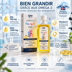 Oméga 3 enfants Lysi 240ml - Huile de poisson avec EPA DHA et vitamines