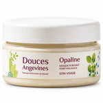 Opaline Masque Bio 50g Douces Angevines, pot blanc avec couvercle beige sur fond blanc