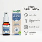 Optigem Spray Paupières Bio 10ml HerbalGem avec mode d'utilisation et dosage recommandé