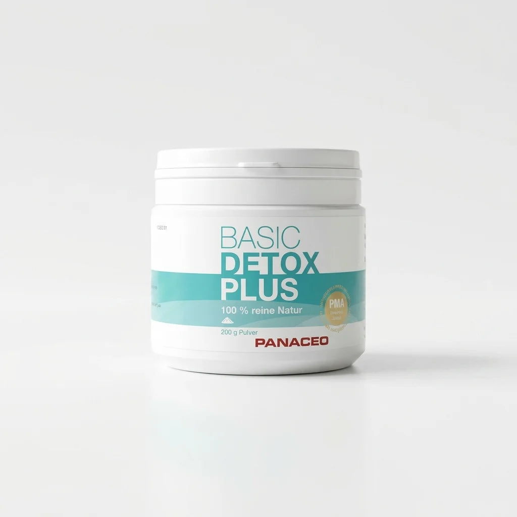 Panacéo Basic Poudre 200g détox naturel en pot turquoise, certifié PMA