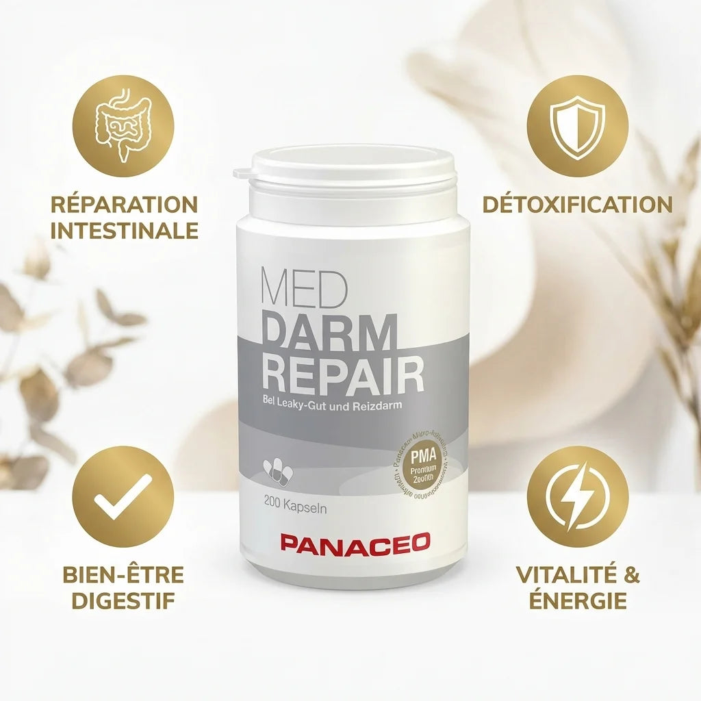 Panaceo Med Darm Repair 200 gélules avec bénéfices digestifs, détoxification et vitalité