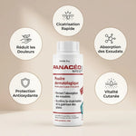 Panacéo Poudre Dermatologique 30g avec ses 5 bénéfices : cicatrisation, absorption, anti-douleur et protection cutanée