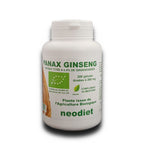 Une boite de Panax Ginseng Extrait Bio de 200 Gélules de la marque Vital Osmose