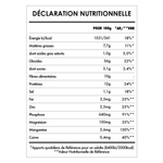Les valeurs nutritionnelles du mélance pancake et gaufre nature.