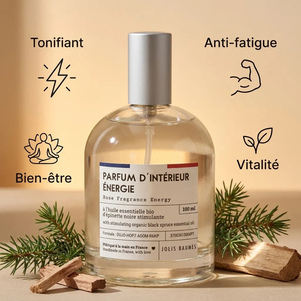 Parfum d'intérieur Énergie 100ml Jolis Baume avec bénéfices tonifiants et bien-être