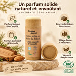 Parfum solide Comme Avant Cèdre amandé Cannelle beurre kokum bio certifié 20g