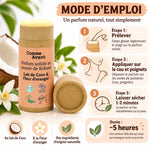 Parfum solide Comme Avant beurre kokum lait coco fleur oranger mode d'emploi application