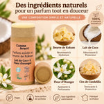 Parfum solide Comme Avant beurre de Kokum, lait de coco et fleur d'oranger avec ingrédients naturels