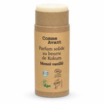 Parfum solide Monoï Vanillé Comme Avant beurre de Kokum 20g packaging kraft