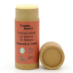 Parfum solide Comme Avant Patchouli Cerise 20g avec tube liège et bouchon crème