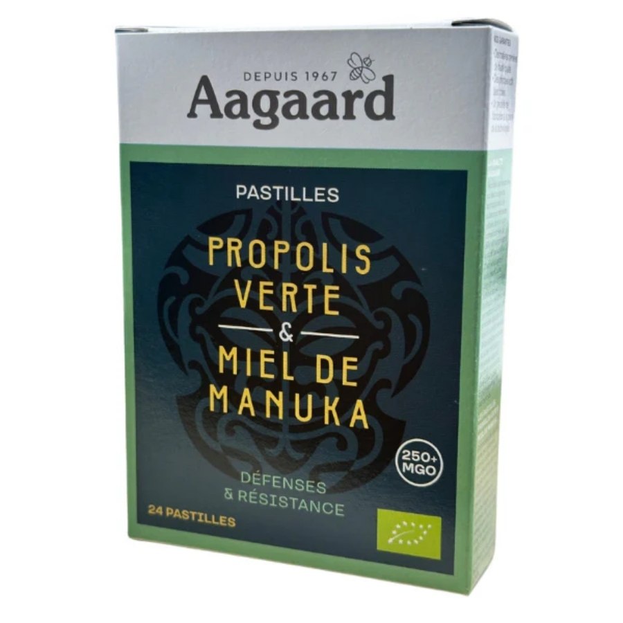 Boite de  24 Pastilles de propolis verte & miel de manuka Aagaard
