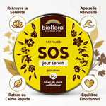 Pastilles SOS Jour Serein Biofloral 50g - Fleurs de Bach pour sérénité et calme émotionnel